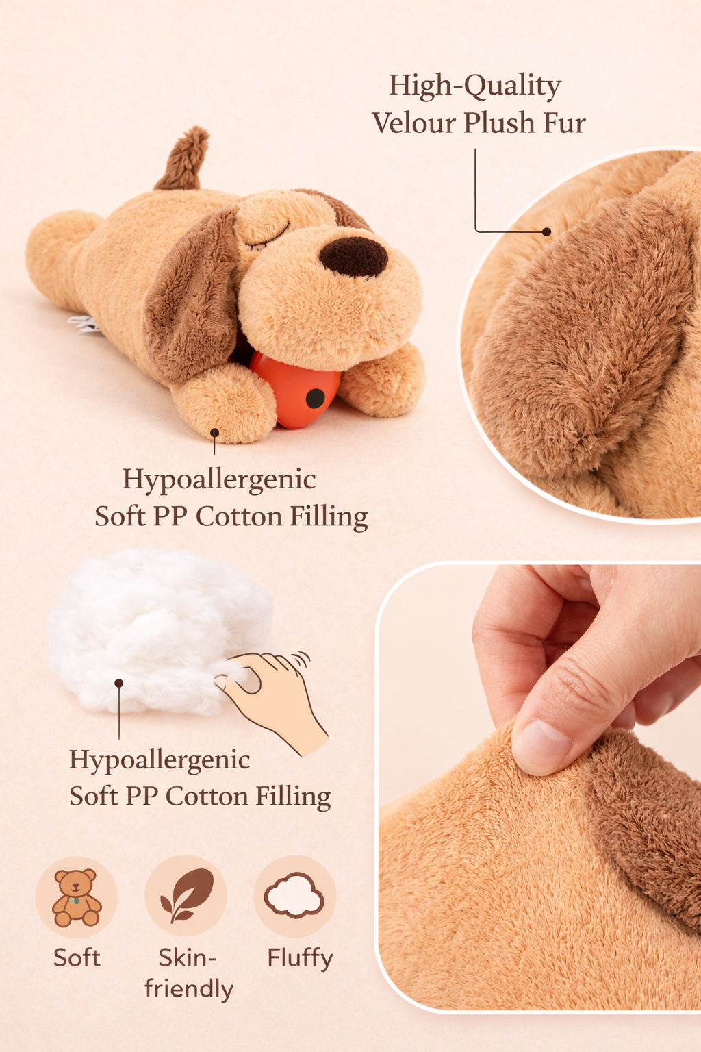 Heartbeat Puppy Plush Toy