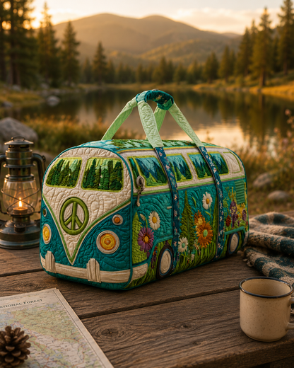 Hippie Van Quilted Duffle Bag