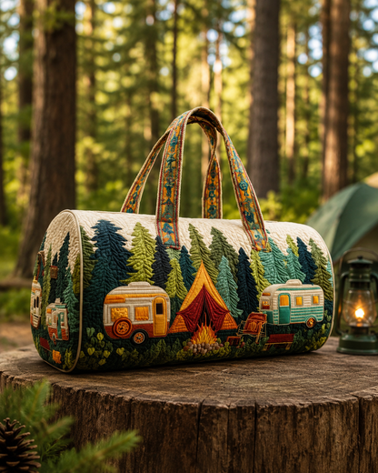 Hippie Van Quilted Duffle Bag