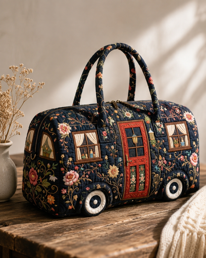 Hippie Van Quilted Duffle Bag