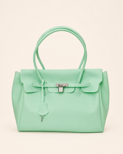 Transparent Solid Color Pvc Jelly Bag Women's Tote Bag