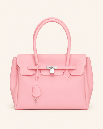 Transparent Solid Color Pvc Jelly Bag Women's Tote Bag