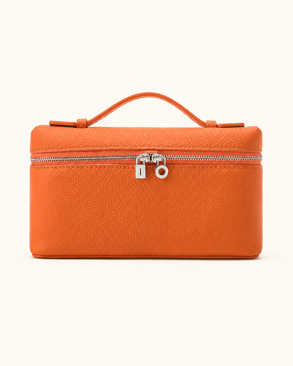 Genuine Leather Designer Minimalist Zipper Crossbody Top Handle Box Bag