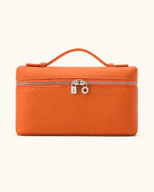 Minimalist Zipper Crossbody Top Handle Box Bag Extra Pocket L19
