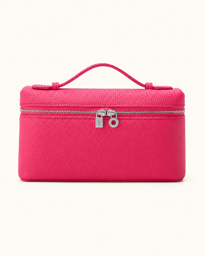 Genuine Leather Designer Minimalist Zipper Crossbody Top Handle Box Bag