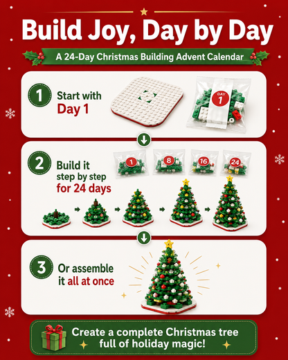 Advent Calendar 2026-Christmas tree building set toy