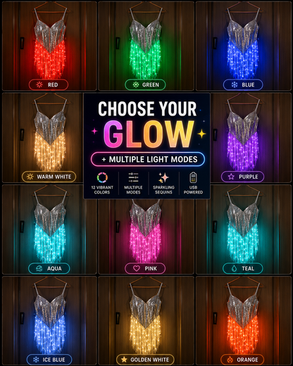 LED Fringe Sequin Dress : PRE-ORDER