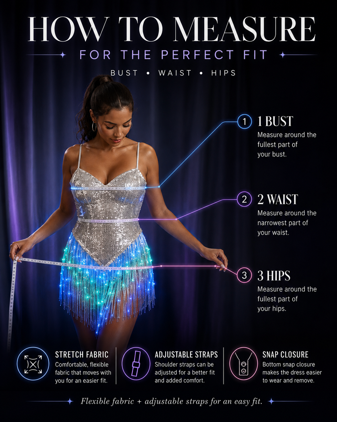 LED Fringe Sequin Dress : PRE-ORDER
