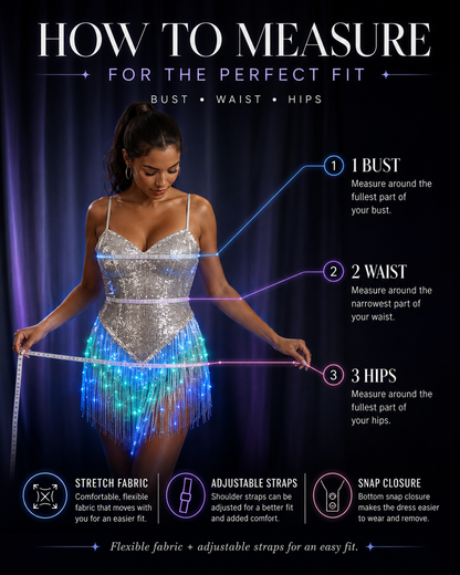 LED Fringe Sequin Dress : PRE-ORDER