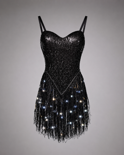 LED Fringe Sequin Dress : PRE-ORDER