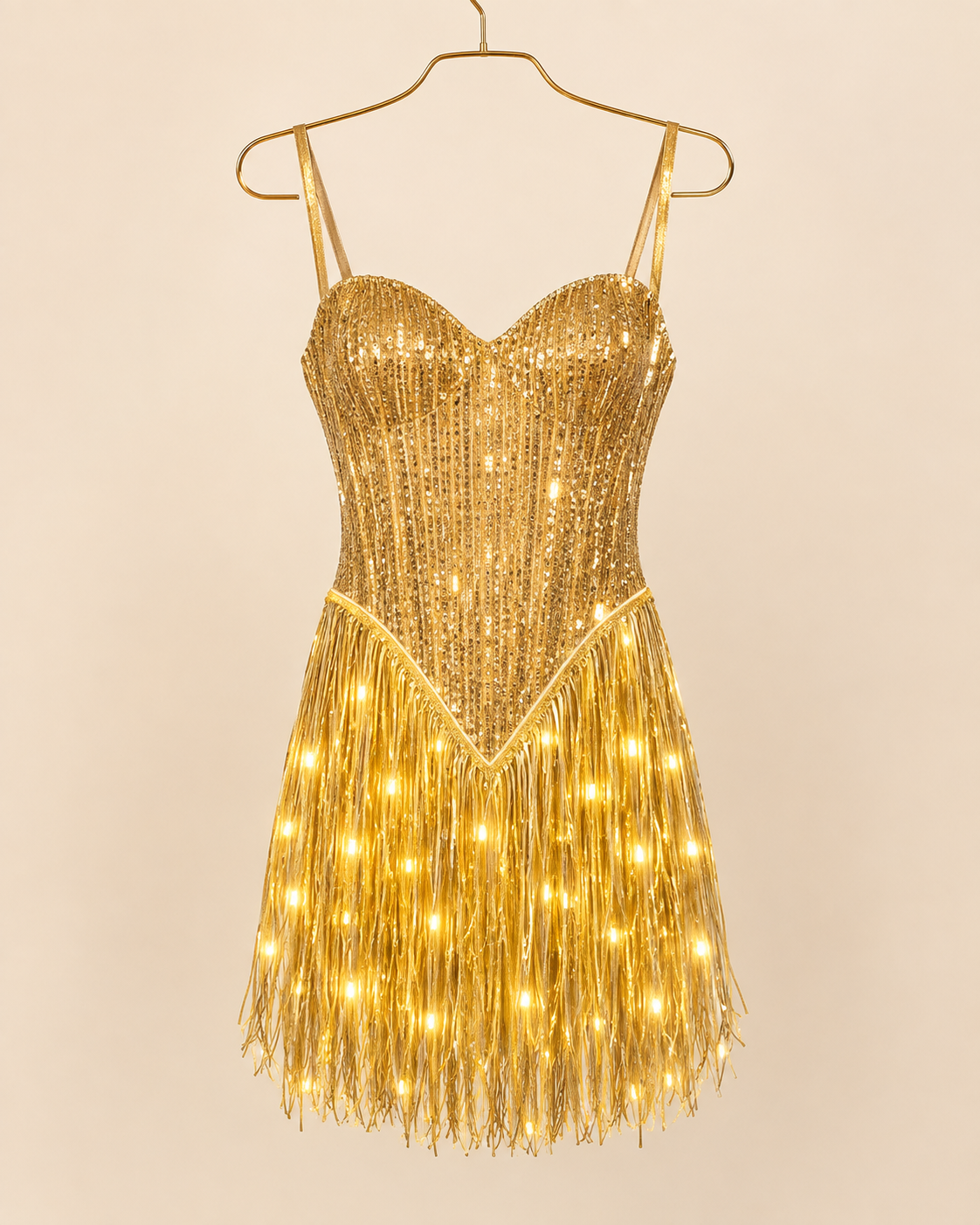 LED Fringe Sequin Dress : PRE-ORDER