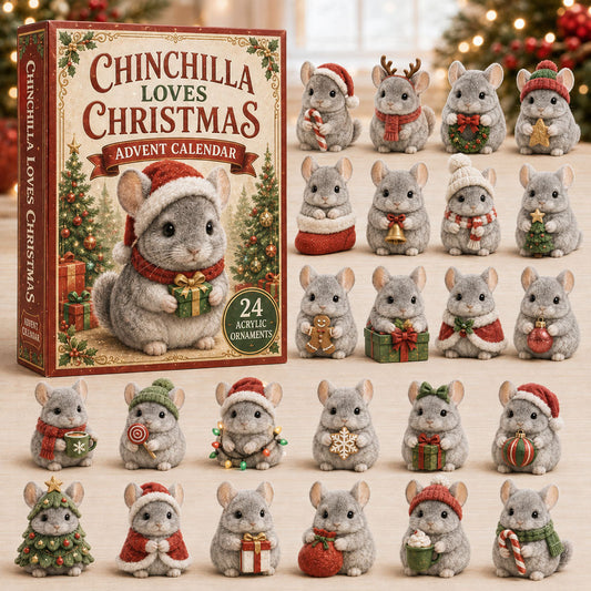 Chinchilla Loves Christmas Advent Calendar 2026 - 24-Day Festive Countdown