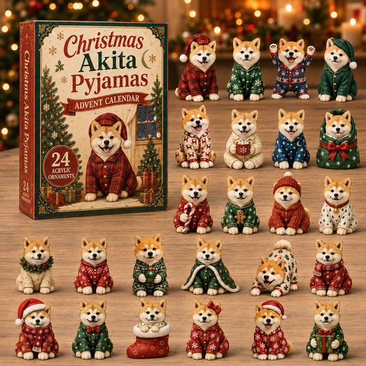Christmas Akita Pyjamas Advent Calendar 2026 - 24-Day Festive Countdown