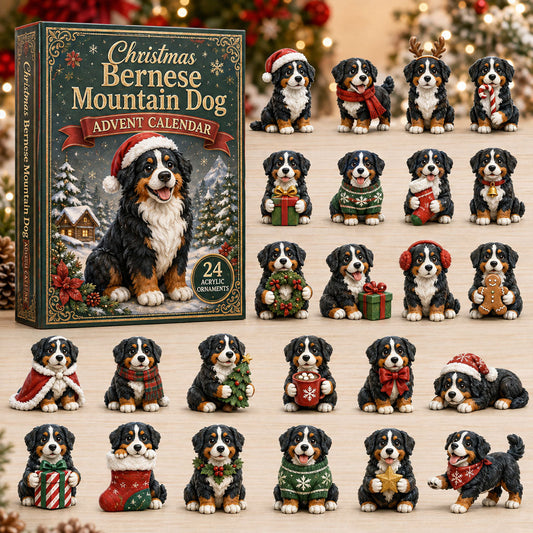 Christmas Bernese Mountain Dog Advent Calendar 2026 - 24-Day Festive Countdown