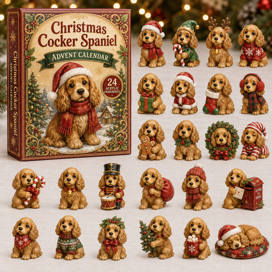 Christmas Cocker Spaniel Advent Calendar 2026 - 24-Day Festive Countdown