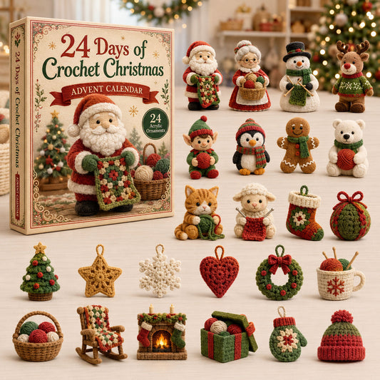 Christmas Crochet Advent Calendar 2026 - 24-Day Festive Countdown