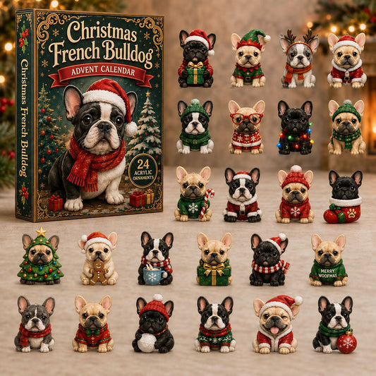 Christmas French Bulldog Advent Calendar 2026 - 24-Day Festive Countdown