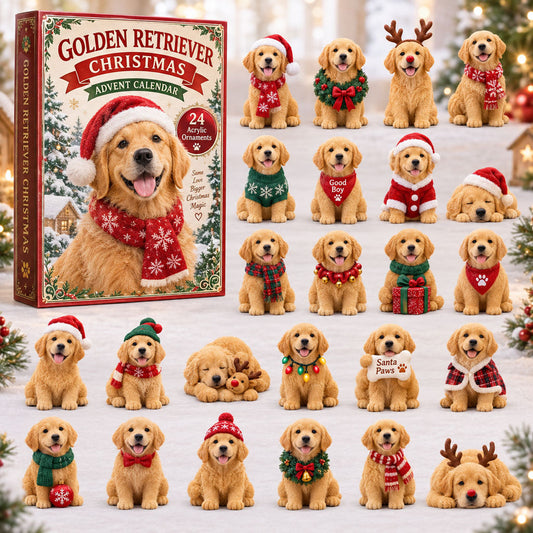 Christmas Golden Retriever Advent Calendar 2026 - 24-Day Festive Countdown