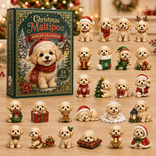 Christmas Maltipoo Advent Calendar 2026 - 24-Day Festive Countdown