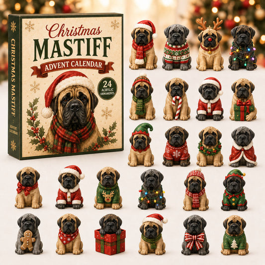 Christmas Mastiff Advent Calendar 2026 - 24-Day Festive Countdown