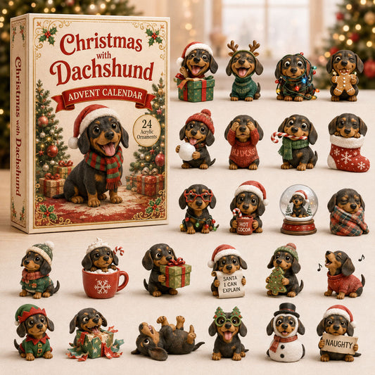 Christmas With Dachshund Advent Calendar 2026 - 24-Day Festive Countdown