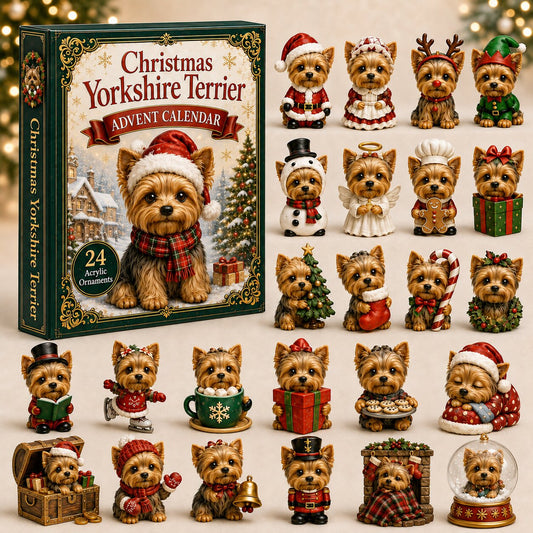 Christmas Yorkshire Terrier Advent Calendar 2026 - 24-Day Festive Countdown