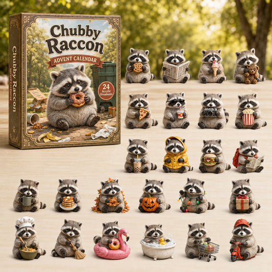 Chubby Raccoon Advent Calendar 2026 - 24-Day Festive Countdown
