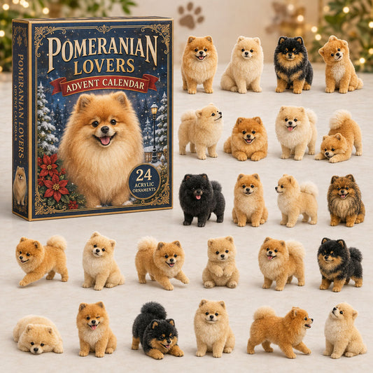 Classic Pomeranian Advent Calendar 2026 - 24-Day Festive Countdown