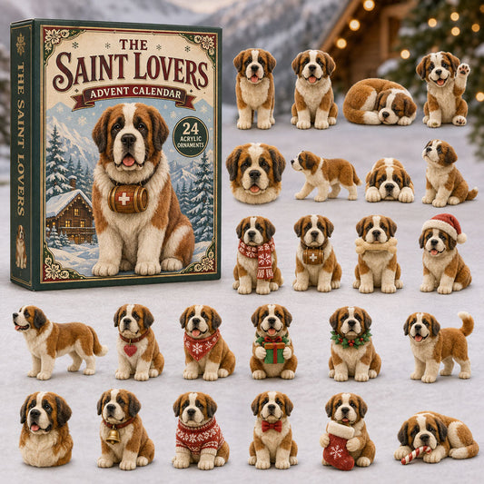 Classic Saint Bernard Advent Calendar 2026 - 24-Day Festive Countdown