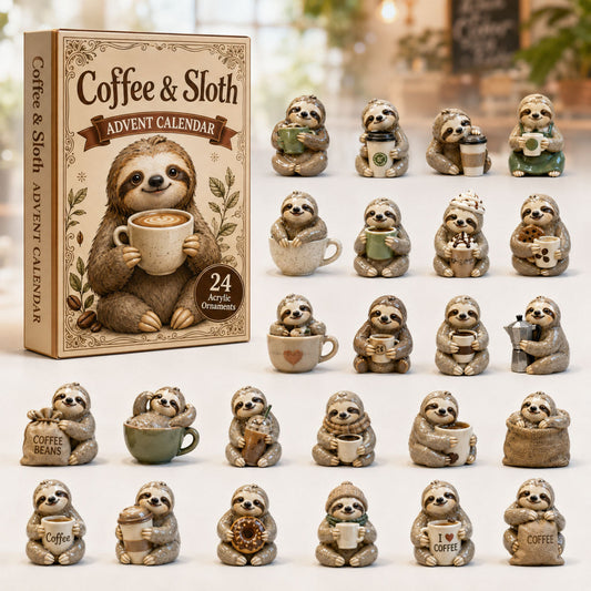 Coffee Sloth Lover Advent Calendar 2026 - 24-Day Festive Countdown