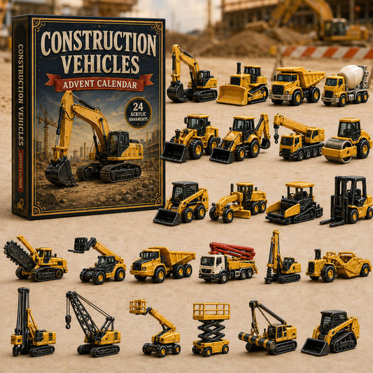 Construction Vehicles Fleet Advent Calendar 2026 - 24-Day Festive Countdown