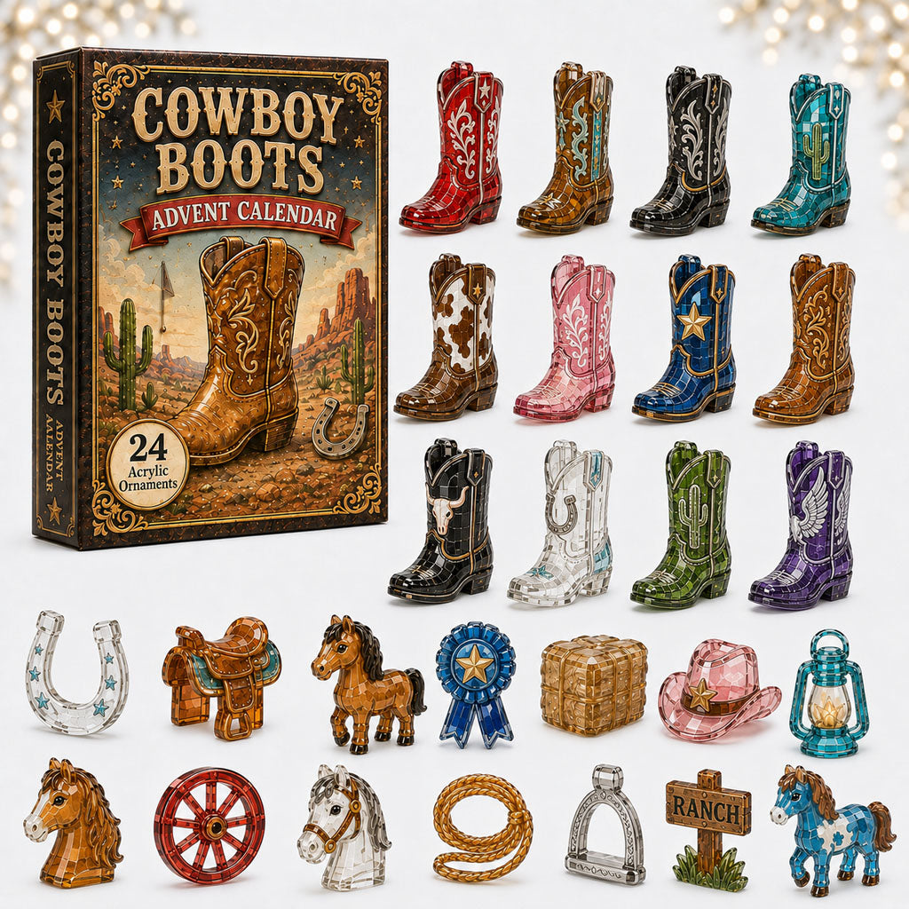 Cowboy Boots Horse Advent Calendar 2026 - 24-Day Festive Countdown
