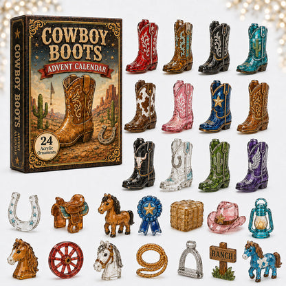 Cowboy Boots Horse Advent Calendar 2026 - 24-Day Festive Countdown