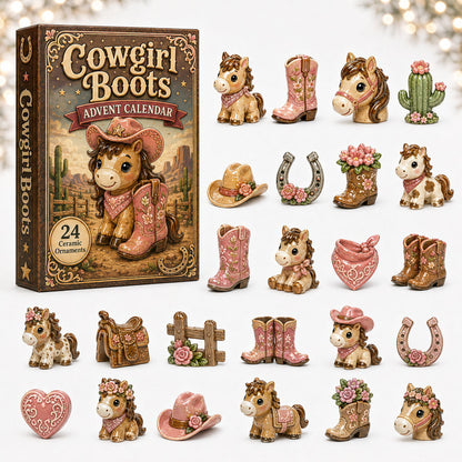 Cowgirl Boots Horse Advent Calendar 2026 - 24-Day Festive Countdown