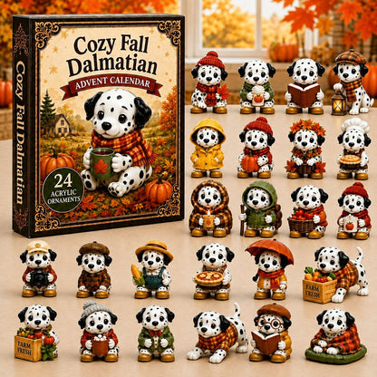 Cozy Fall Dalmatian Advent Calendar 2026 - 24-Day Festive Countdown