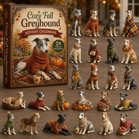 Cozy Fall Greyhound Advent Calendar 2026 - 24-Day Festive Countdown