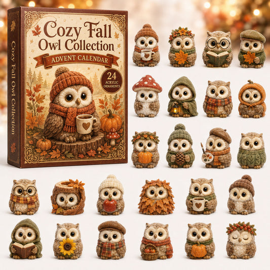 Cozy Fall Owl Advent Calendar 2026 - 24-Day Festive Countdown