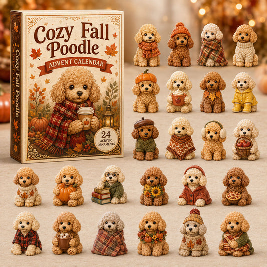Cozy Fall Poodle Advent Calendar 2026 - 24-Day Festive Countdown