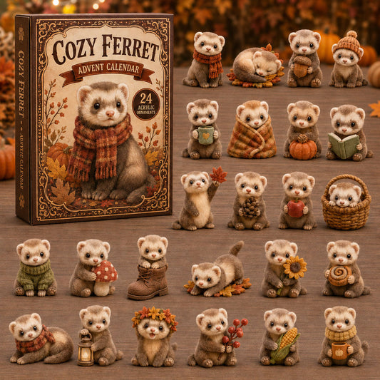 Cozy Ferret Advent Calendar 2026 - 24-Day Festive Countdown