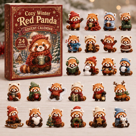 Cozy Winter Red Panda Advent Calendar 2026 - 24-Day Festive Countdown