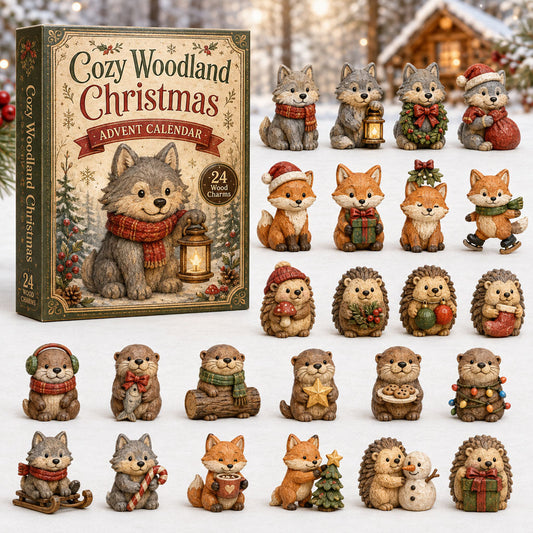 Cozy Woodland Christmas Advent Calendar 2026 - 24-Day Festive Countdown