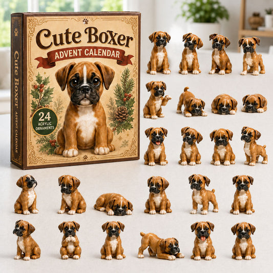 Cute Boxer Advent Calendar 2026 - 24-Day Festive Countdown
