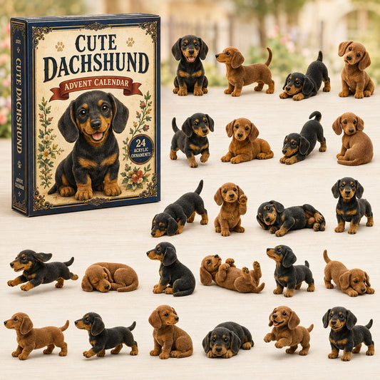 Cute Dachshund Advent Calendar 2026 - 24-Day Festive Countdown
