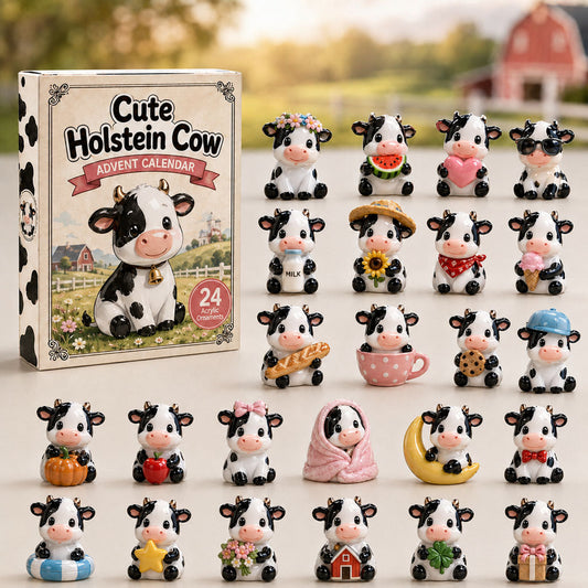 Cute Holstein Cow Advent Calendar 2026 - 24-Day Festive Countdown