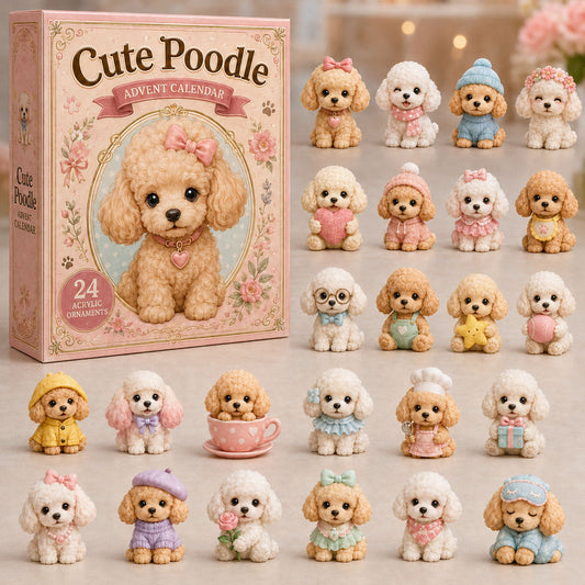 Cute Poodle Advent Calendar 2026 - 24-Day Festive Countdown