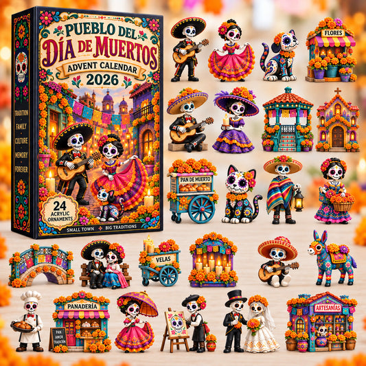 Pueblo Del Dia De Muertos Advent Calendar 2026 - 24-Day Festive Countdown