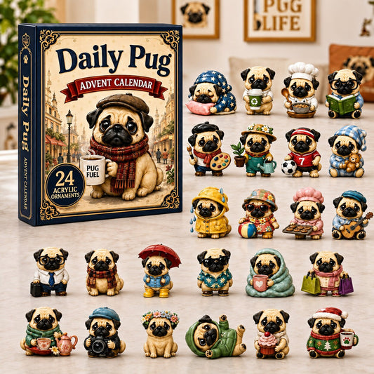 Daily Pug Advent Calendar 2026 - 24-Day Festive Countdown