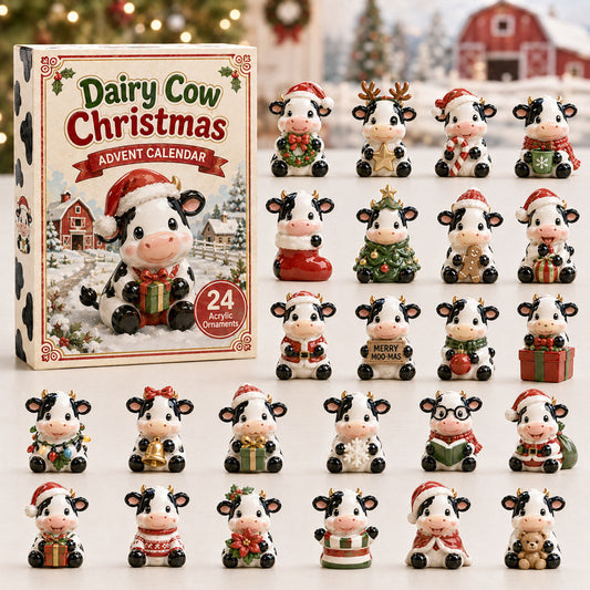 Dairy Cow Christmas Advent Calendar 2026 - 24-Day Festive Countdown