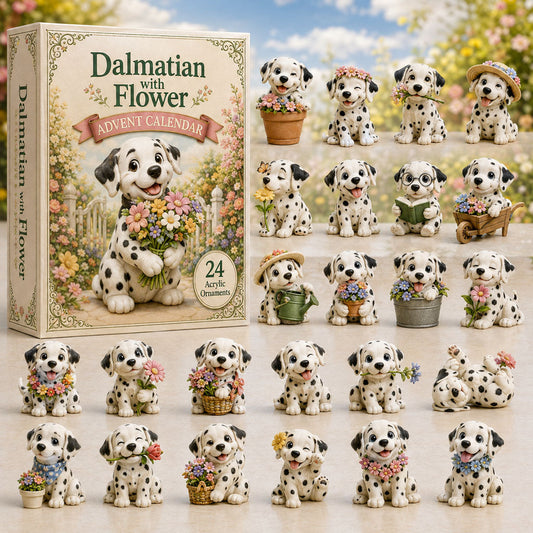 Dalmatian With Flower Advent Calendar 2026 - 24-Day Festive Countdown