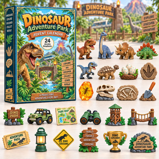 Dinosaur Adventure Park Advent Calendar 2026 - 24-Day Festive Countdown